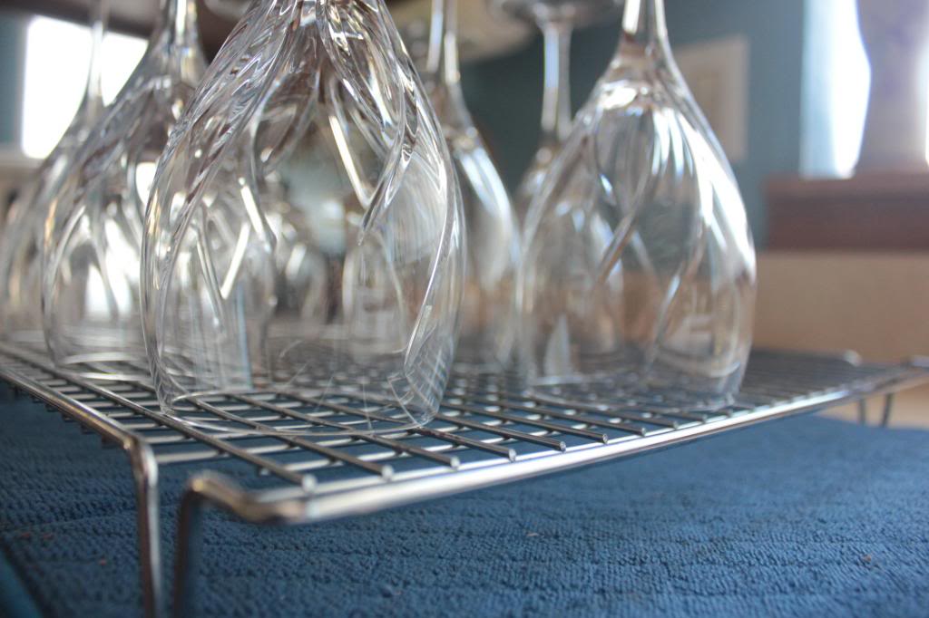 Clearwater Cottage Tip for Airdrying Wine Glasses