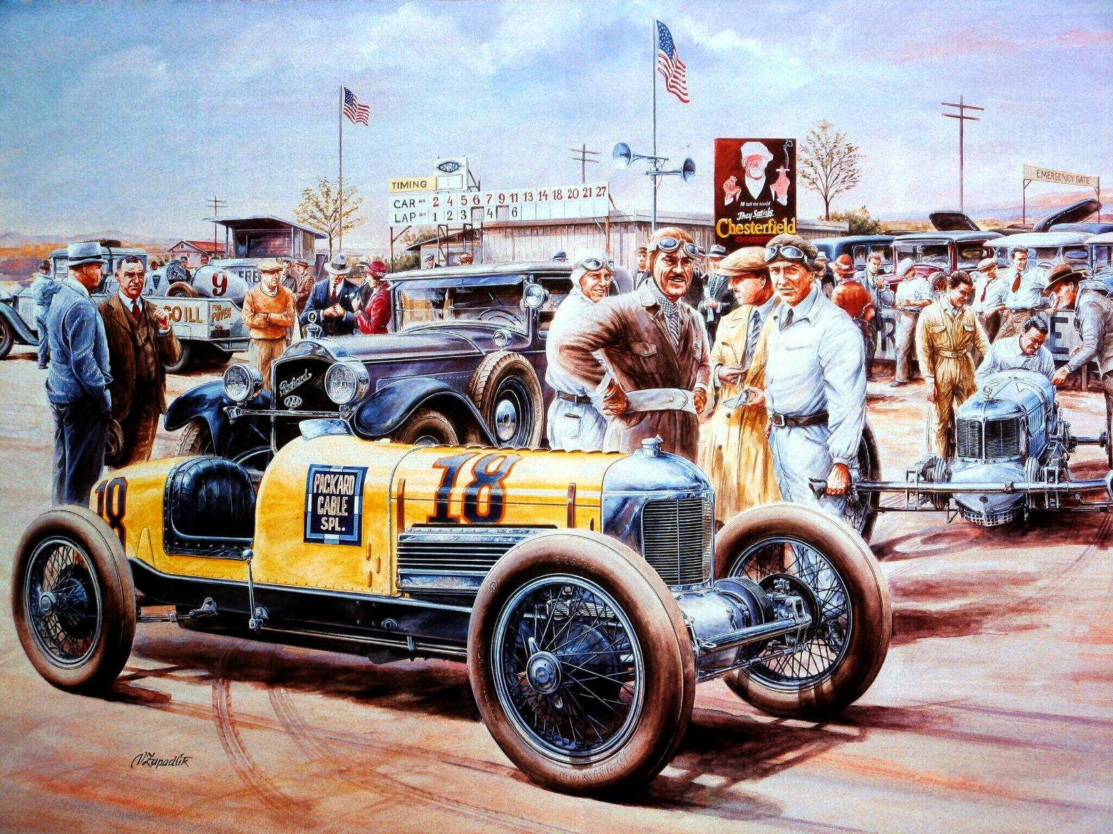 Vaclav Zapadlik Classic Car painting Toons Mag Plus