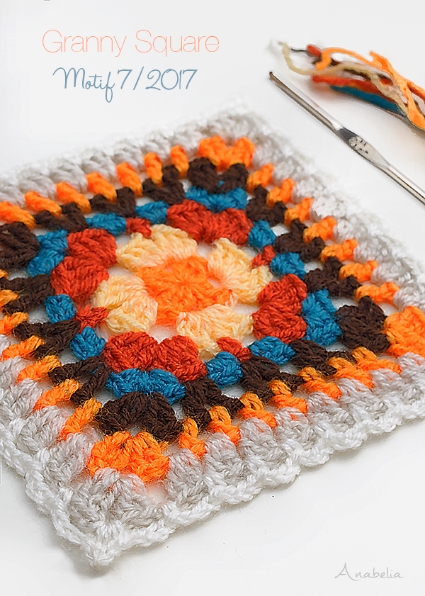 Crochet Square Motif 7-2017 by Anabelia Craft Design Crochet Square Motif 7-2017 by Anabelia Craft Design