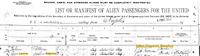 Your immigrant ancestor's ship manifest can tell you their hometown - and their parent's name.