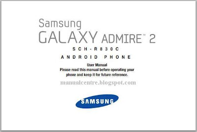 Samsung Galaxy Admire 2 Manual Cover Samsung Galaxy Admire 2 Manual Cover