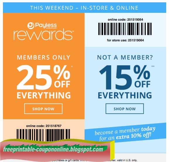 Payless shoesource canada coupons