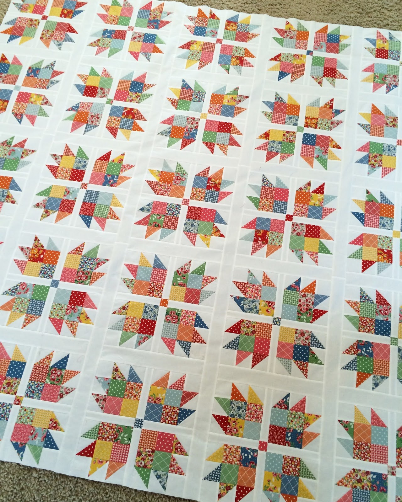 Kairle Oaks Virgin River Quilt Co. Bear Paw Quilt Blogger's Quilt