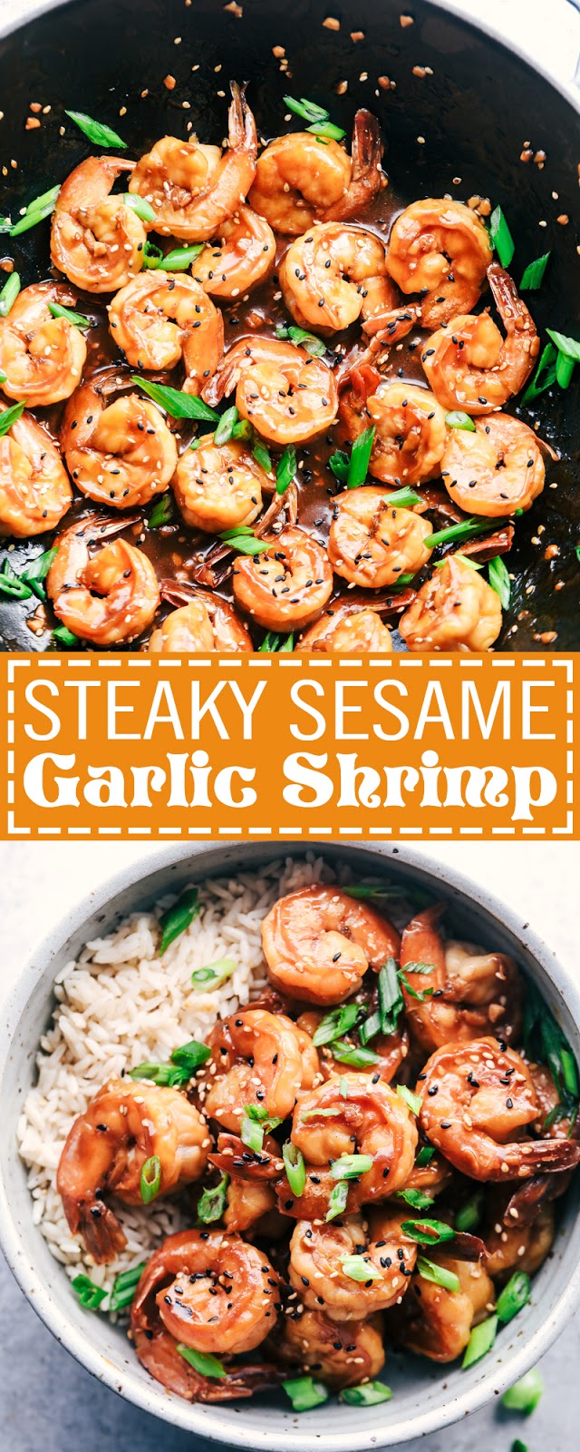 STICKY SESAME GARLIC SHRIMP