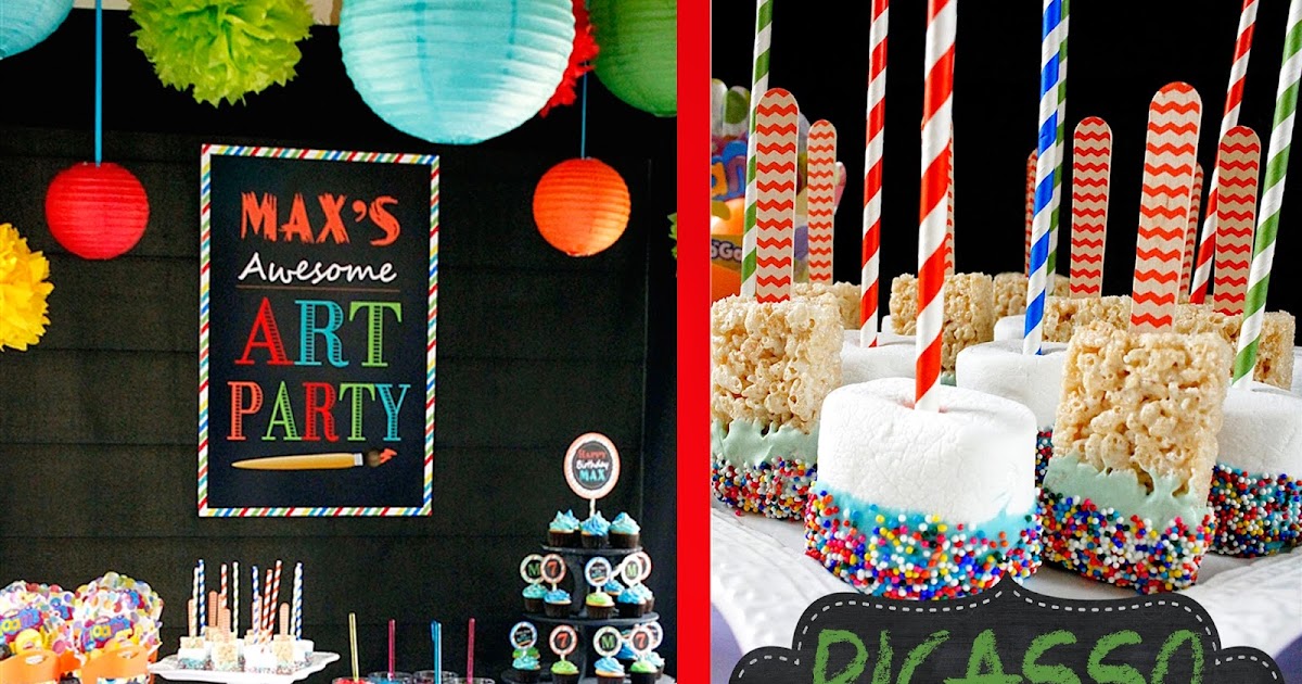 Art Birthday Party Guide - Paper and Cake