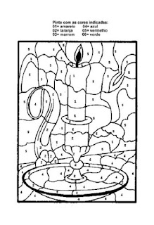 Desenho natal Desenho vela natal colorir