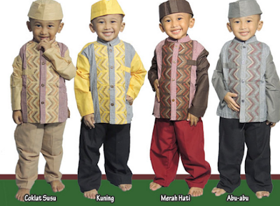 Contoh busana muslim anak laki-laki motif batik cap Contoh busana muslim anak laki-laki motif batik cap
