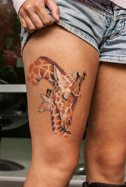 Tatuagens de girafas Tatuagens de girafas