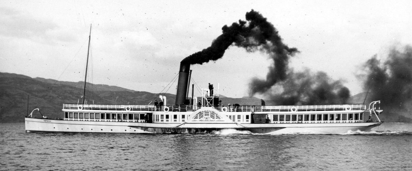 Tour Scotland Old Photograph Paddle Steamer Empress Loch Lomond Scotland