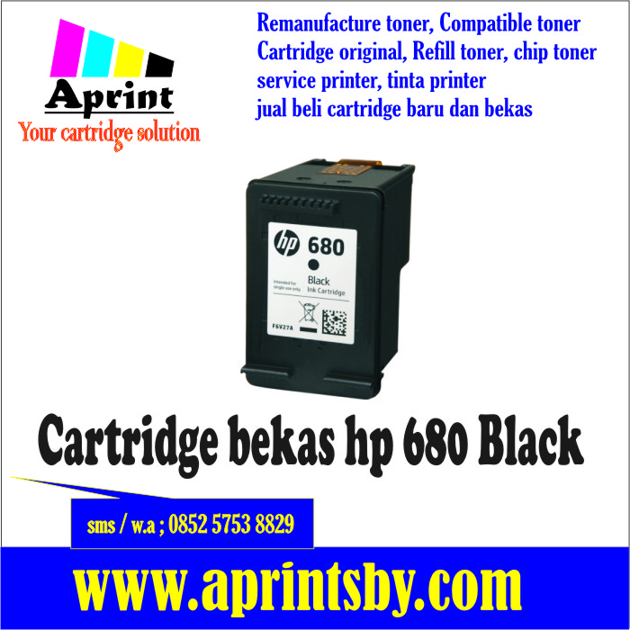 Cartridge Tinta Bekas original / kosongan 680 black printer hp deskjet