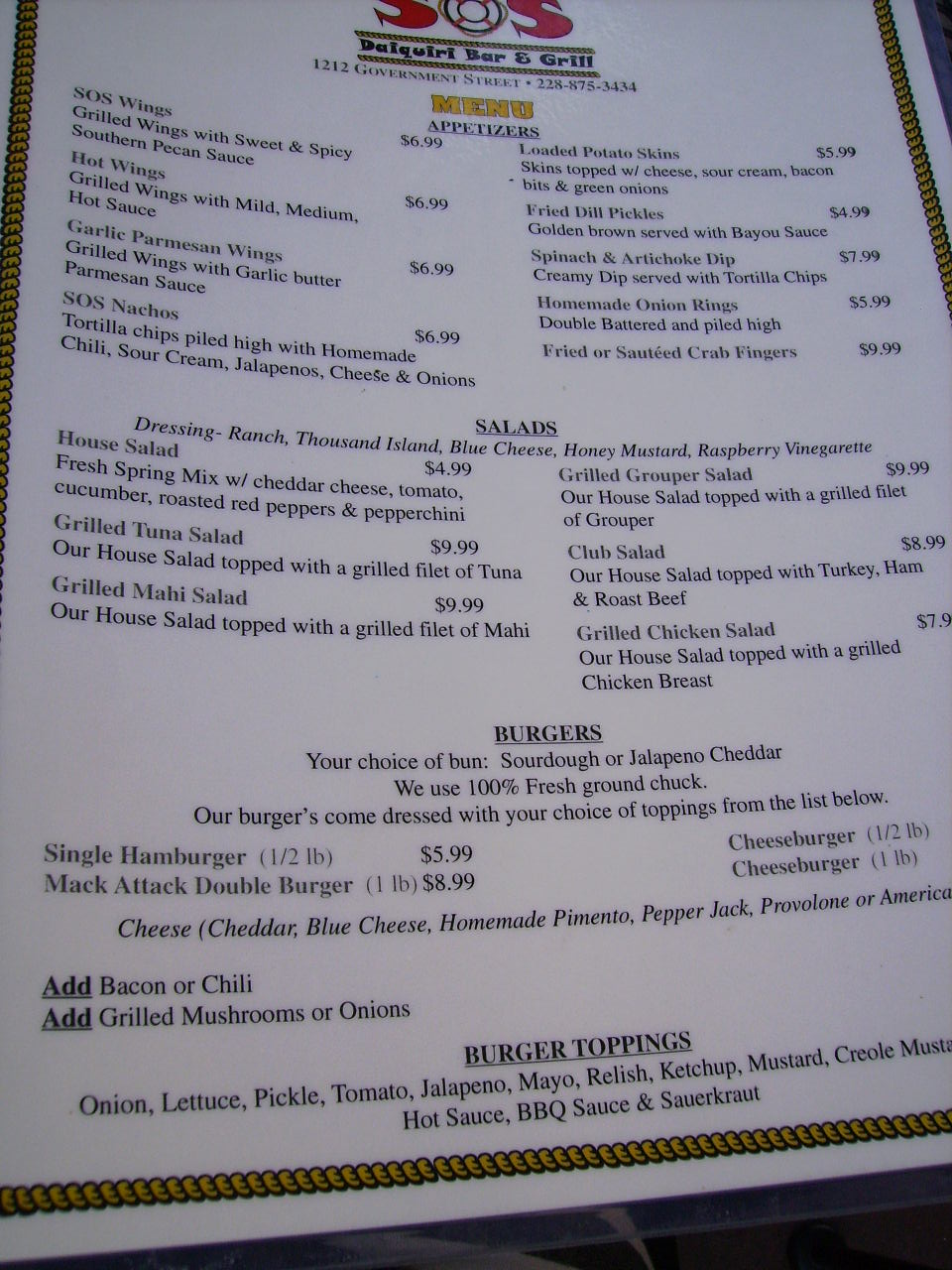 Ocean Springs 365 SOS Daiquiri Bar and Grill