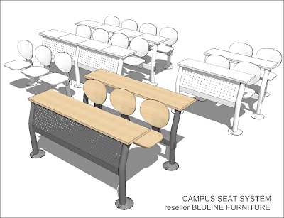  Multifunctional organisation designed past times Baldanzi  SKETCHUP FREE 3D MODEL CAMPUS SEAT SYSTEM 