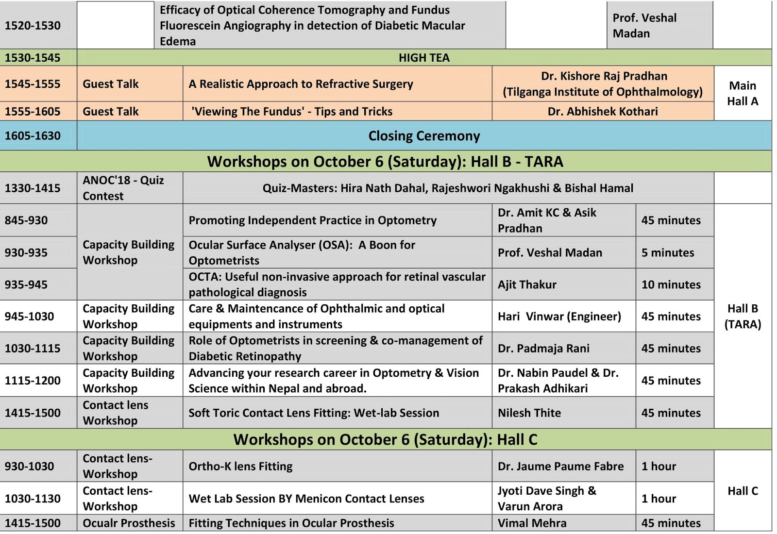 All nepal optometry conference
