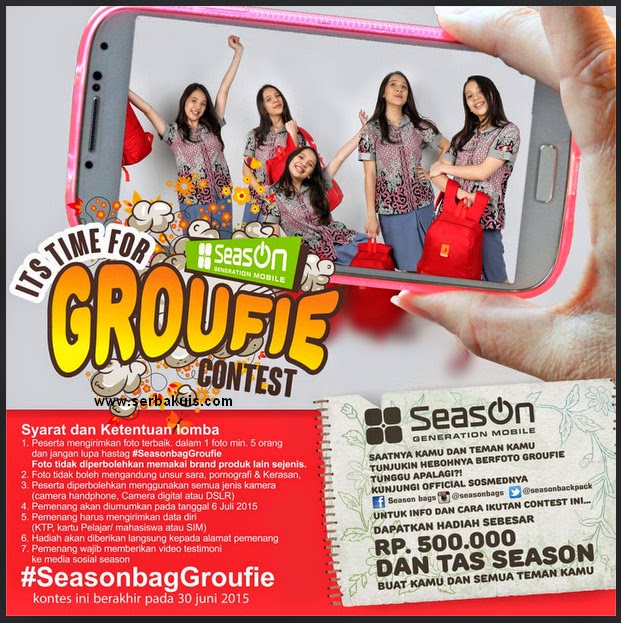 It's Time For Season Groufie Contest Berhadiah 500K + Tas