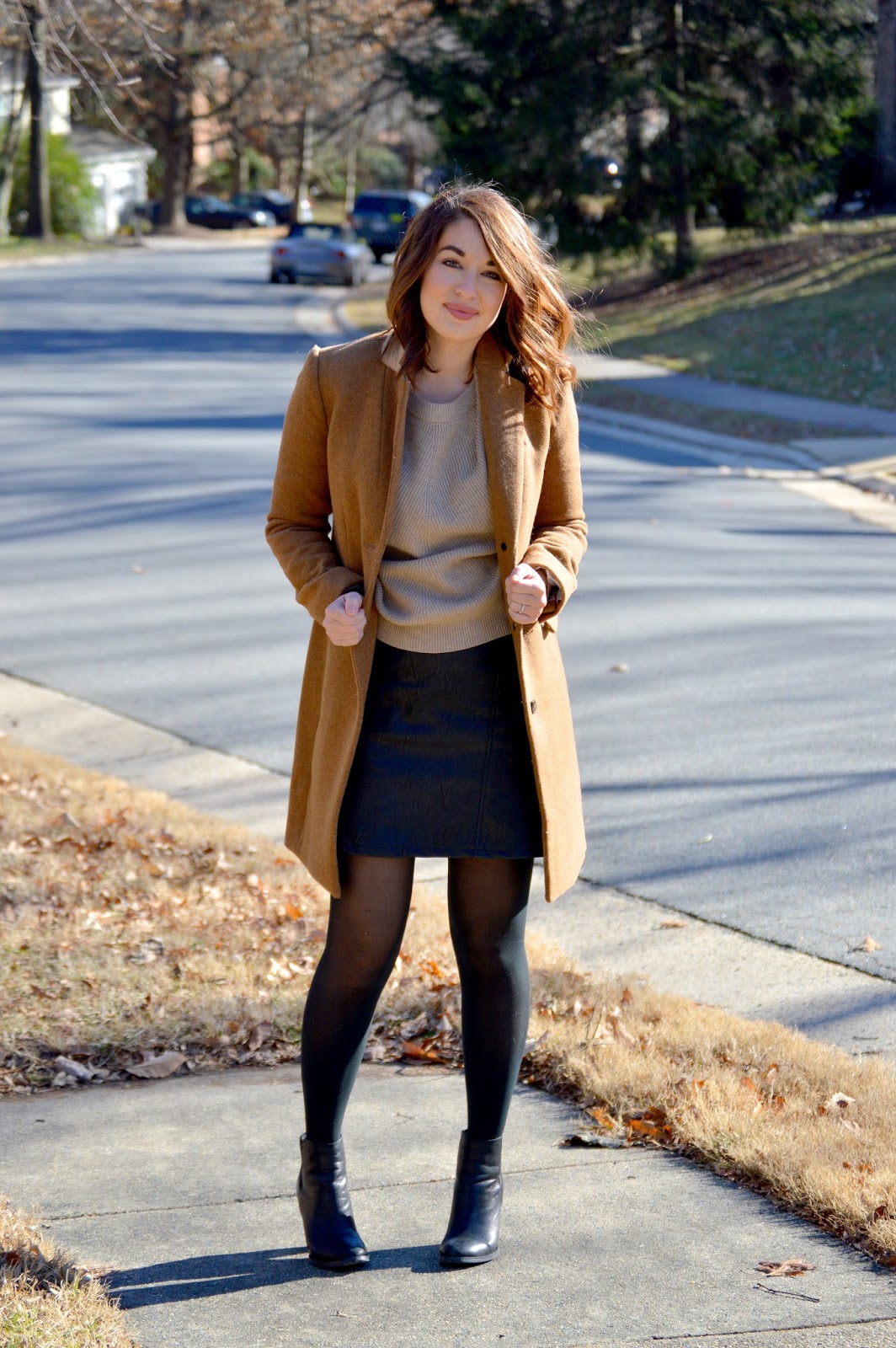 Rosy Outlook: Styling a Skirt for Winter + FF Link-Up!