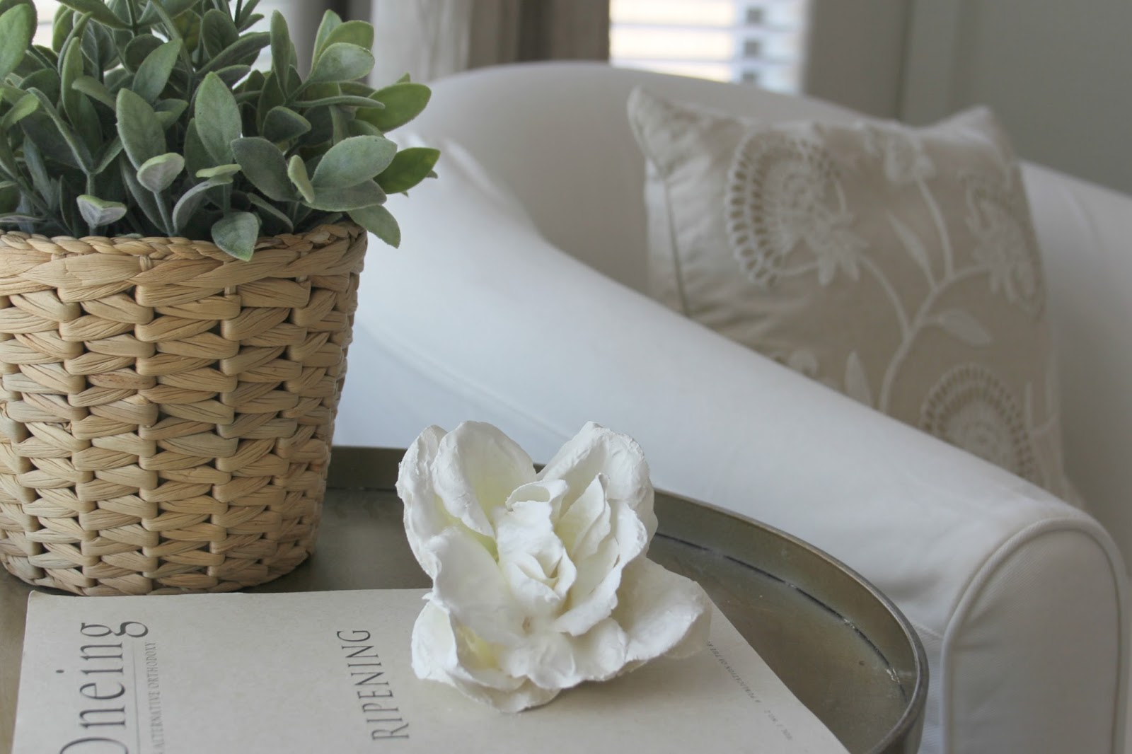 DIY bedroom decor makeover with serene, European inspired modern farmhouse style by Hello Lovely Studio