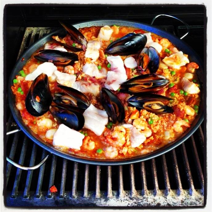 Ben's Food Blog Paella done on the Barbecue