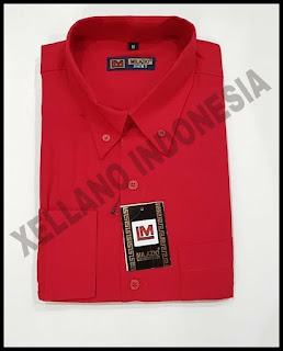 Kemeja Formal Lengan Panjang MILAZIO (Merah) harga kemeja lengan panjang pria keren, harga kemeja putih polos lengan panjang pria, jual kemeja lengan panjang cowok