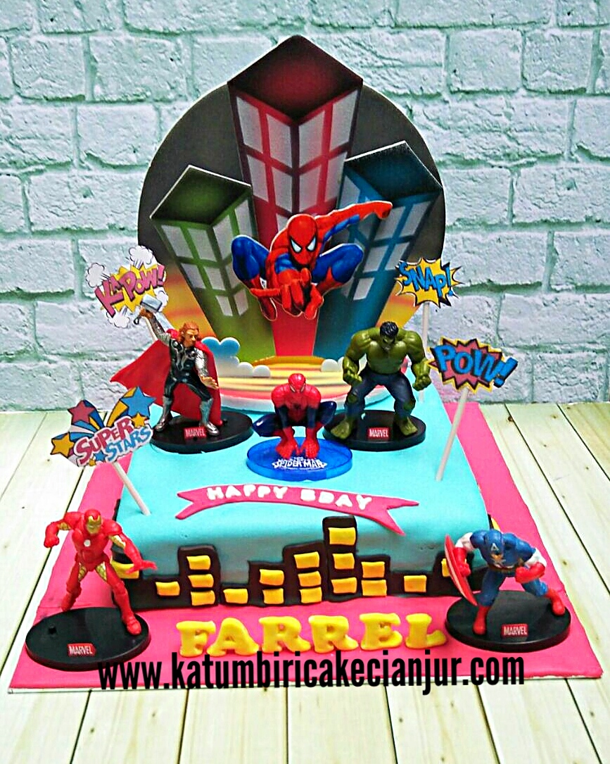 Cake Ultah Anak Tema Superhero Katumbiri Custom Cake Cianjur
