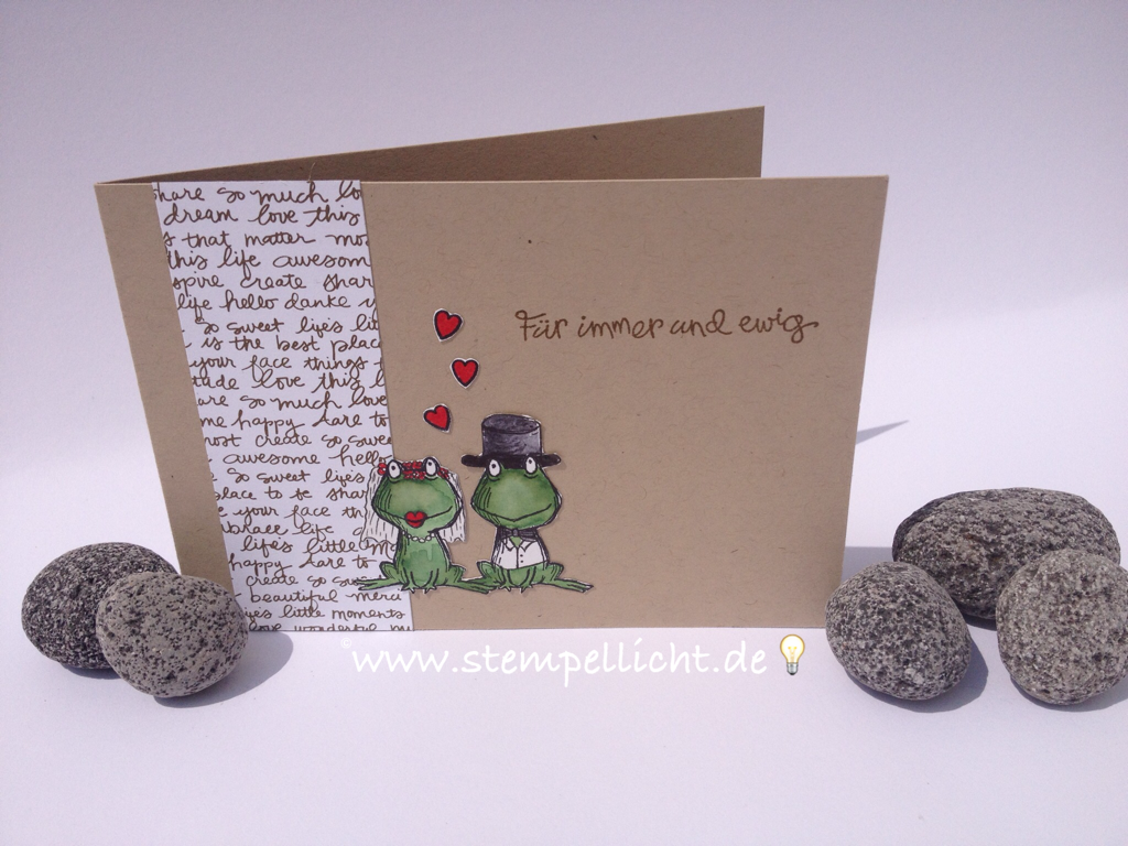 Stempellicht Froschhochzeit ️ Hochzeitskartemit Love You Lots.