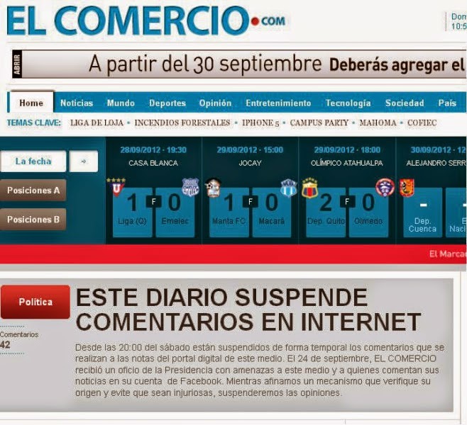 Periodico El Comercio fue vendido El Comercio de Ecuador se vendio a magnate mexicano