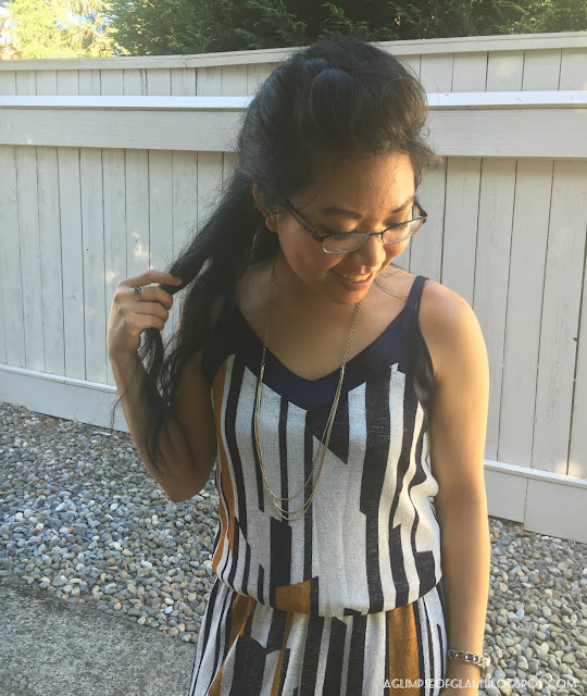 OOTD Black Keys: Printed Jumpsuit Dezzal Review - Andrea Tiffany A Glimpse of Glam