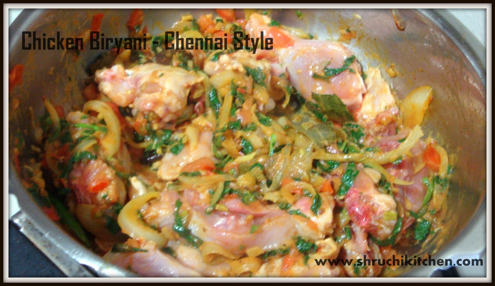 Shruchi Kitchen Chicken Biryani in Chennai Style