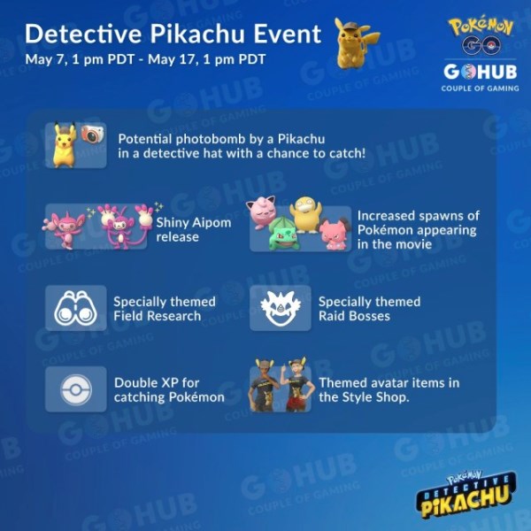Pokémon Go Merayakan Detektif Pikachu Dengan Event Double XP 10 Hari