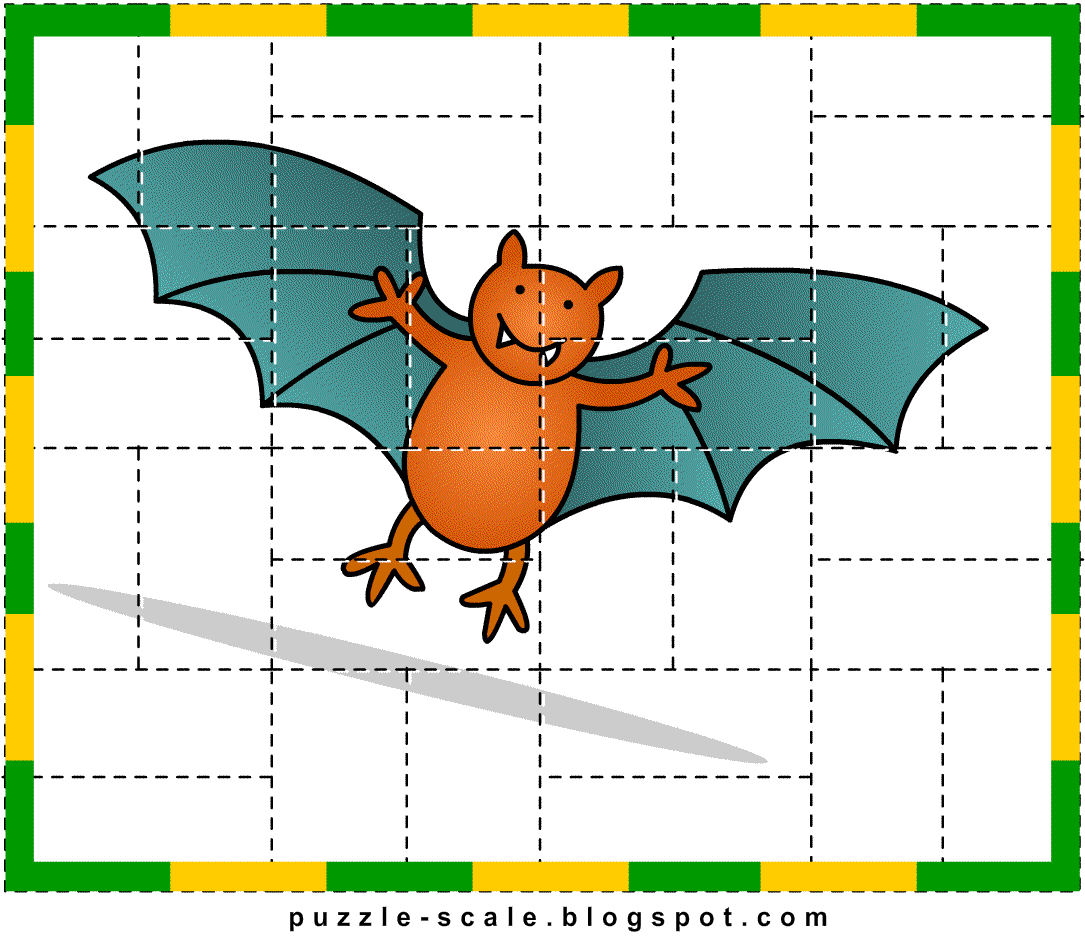 Free Printable Picture puzzles Bat Puzzle