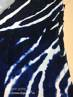 Vogue 9329 Dress Pocket Detail on Sharon Sews sewing blog