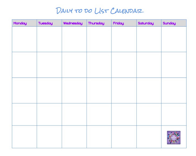 Daily to do list free printable.