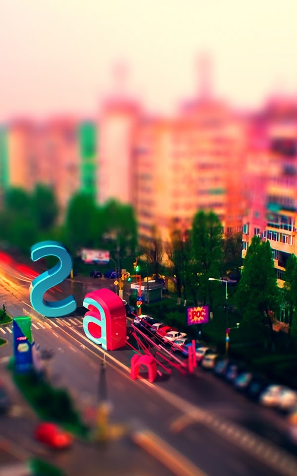 Multicolored City Street Letters  Galaxy Note HD Wallpaper