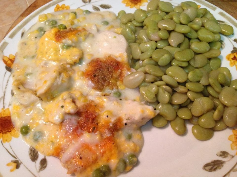 Chicken Casserole with Corn and Peas