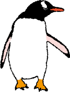 ジェンツーペンギンのイラスト