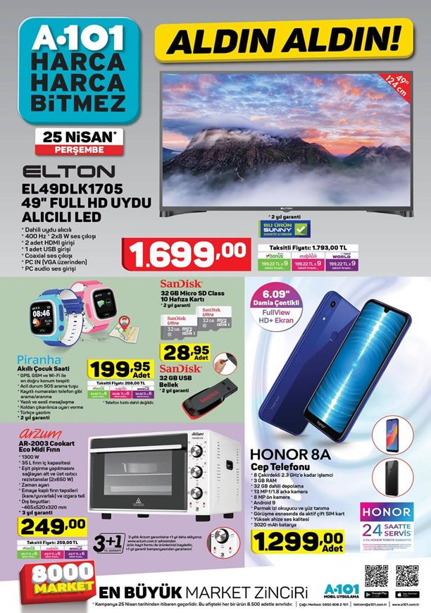25 Nisan 2019 A101 Aktuel Urunler Katalogu