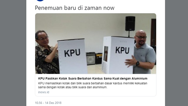 Kotak Suara Kardus, Netizen: Dear NASA, Indonesia Temukan Bahan Lebih Kuat dari Alumunium Kotak Suara Kardus, Netizen: Dear NASA, Indonesia Temukan Bahan Lebih Kuat dari Alumunium