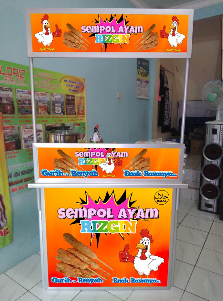 Contoh Banner Sempol Ayam desain spanduk keren