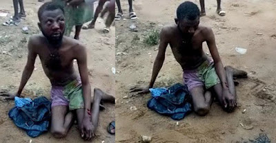Yahoo boy caught cleaning someone’s urine with handkerchief in Delta Yahoo boy caught cleaning someone’s urine with handkerchief in Delta