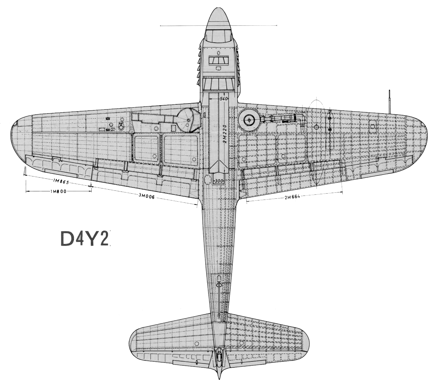 Aviación Centenaria Yokosuka D4Y Susei (Judy) Parte II Diagramas a