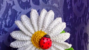 Flor Margarita al crochet - paso a paso en video