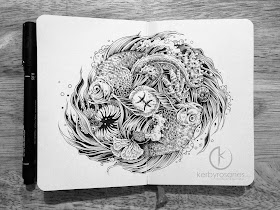 09-Pisces-Kerby-Rosanes-Detailed-Moleskine-Doodles-Illustrations-and-Drawings-www-designstack-co