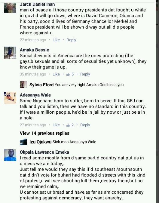 Jonathan Tells Americans To Stop Protesting Against Trump. Nigerians React  _20161111_165434