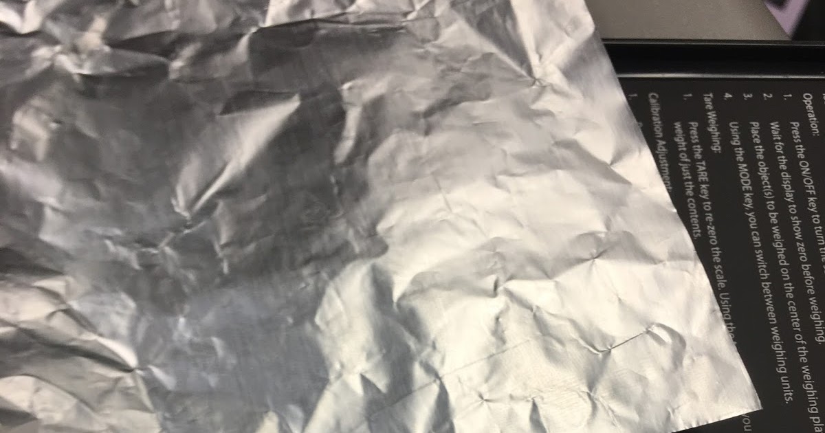 Lab 2 Aluminum Foil Lab