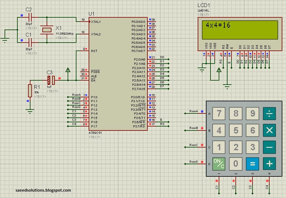 Calculator Schematic Circuit Diagram Basic Calculator Circui