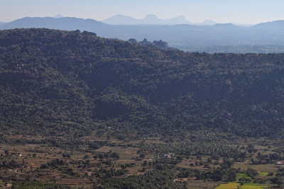 Nandi hills as seen from Devarayanadurga