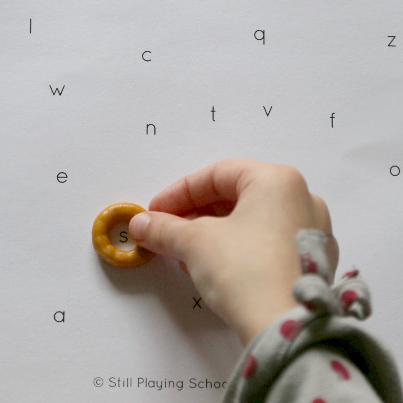 Find the Letter Snack Sheet for Kids Still Playing School