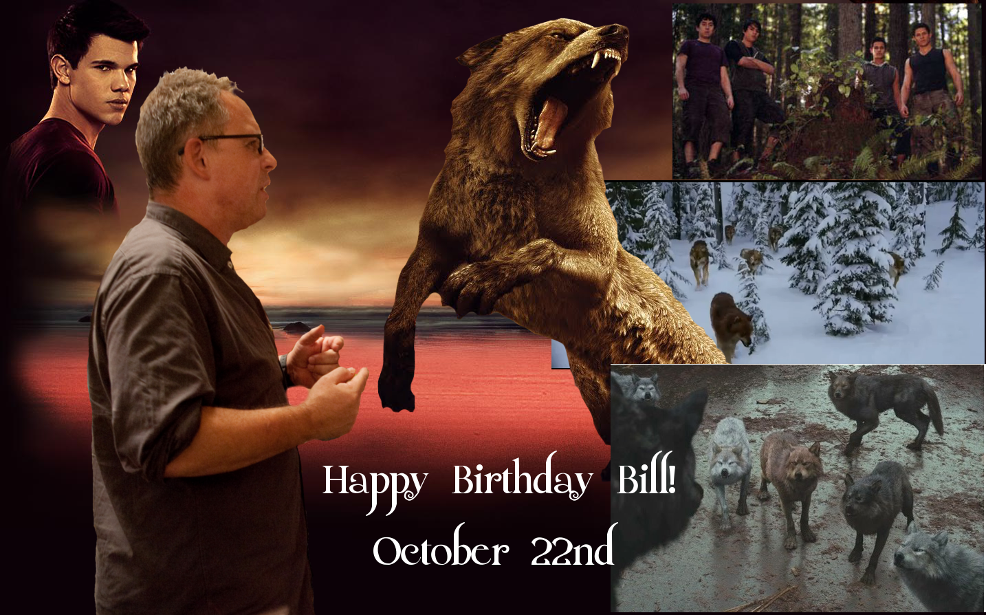 Twilight Pack: Happy Belated Birthday Bill Condon! Alpha Mutt!