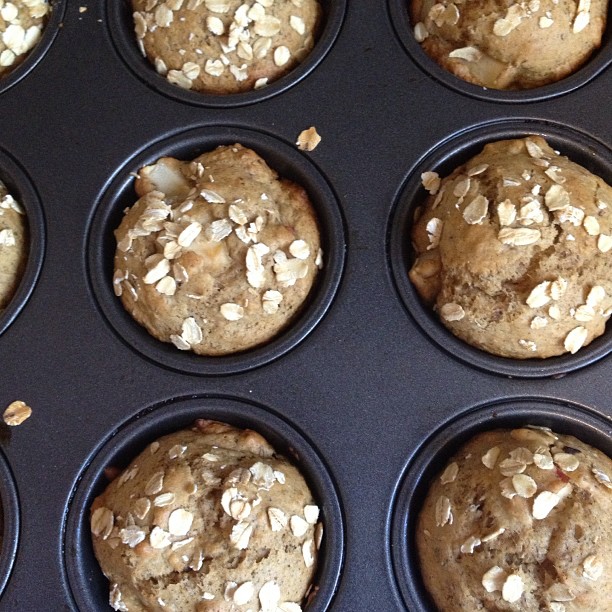 Eat. Live. Play. Whole Wheat Apple Flax Muffins [recipe]