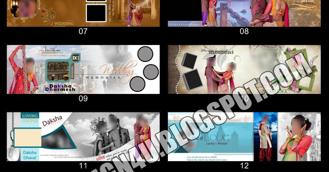 12×36 Wedding Album 12x36 PSD Templates VOL 1 Download