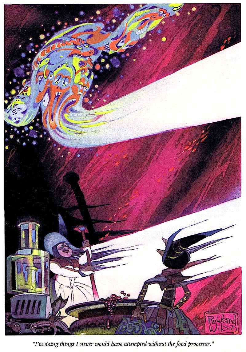 A Rowland Wilson cartoon A Rowland Wilson cartoon with witches cooking